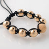 Black Macrame with Gold Beads